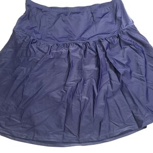 Island Escape Navy Women's Swim Skirt Swimsuit Bottoms Size Plus 24W Nwt